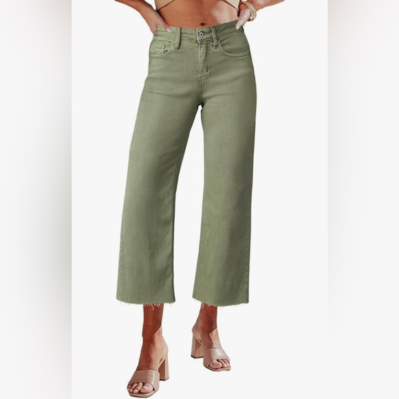 Allimy Denim - Allimy Wide-Leg Capri Jeans Size 6